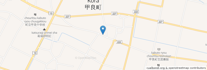Mapa de ubicacion de 甲良町 en Japonya, 滋賀県, 犬上郡, 甲良町.