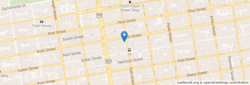 Mapa de ubicacion de McTeague's Saloon en Amerika Birleşik Devletleri, Kaliforniya, San Francisco, San Francisco.