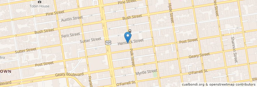 Mapa de ubicacion de Blur en アメリカ合衆国, カリフォルニア州, サンフランシスコ, San Francisco.