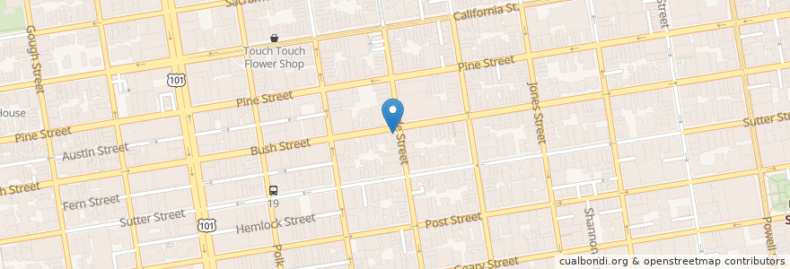 Mapa de ubicacion de Coffee Cabin en 미국, 캘리포니아주, 샌프란시스코, 샌프란시스코.