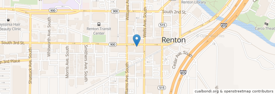 Mapa de ubicacion de La Hacienda Santa Fe Family Mexican Restaurant en Amerika Syarikat, Washington, King County, Renton.