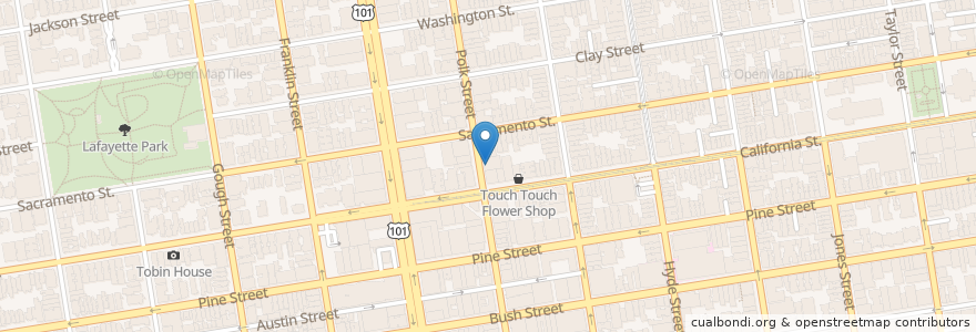 Mapa de ubicacion de Walgreens en Amerika Birleşik Devletleri, Kaliforniya, San Francisco, San Francisco.