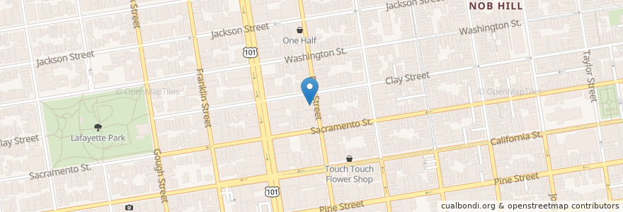 Mapa de ubicacion de Pancho's en アメリカ合衆国, カリフォルニア州, サンフランシスコ, San Francisco.