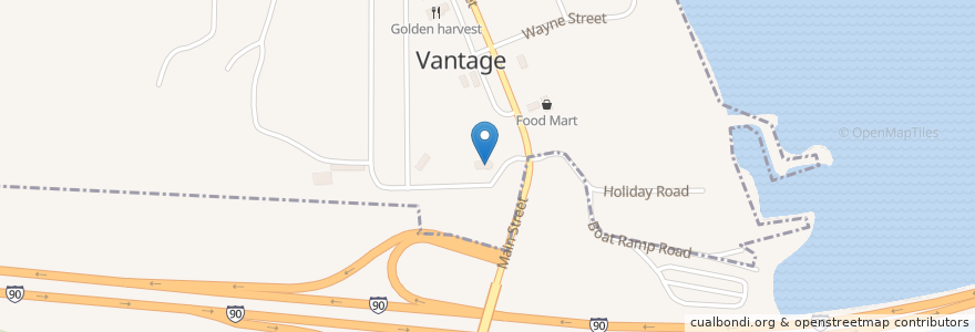 Mapa de ubicacion de Blustery's Restaurant en United States, Washington, Kittitas County, Vantage.