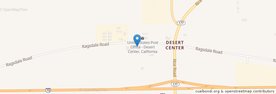 Mapa de ubicacion de Desert Center Cafe en États-Unis D'Amérique, Californie, Riverside County.