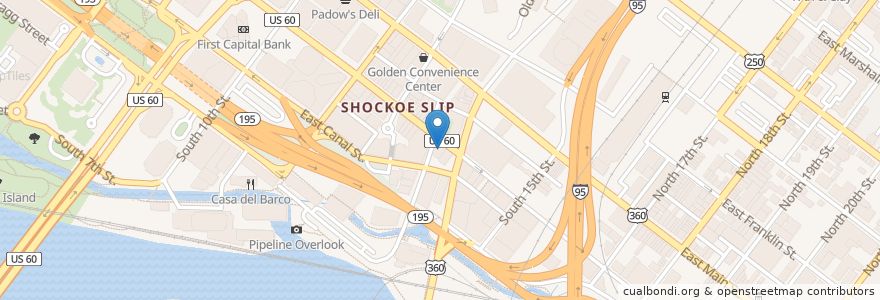 Mapa de ubicacion de Siné Irish Pub & Restaurant en Соединённые Штаты Америки, Виргиния, Ричмонд.