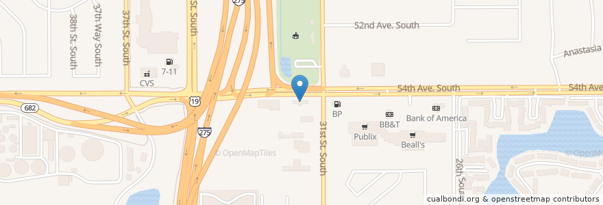 Mapa de ubicacion de Mobil en 美利坚合众国/美利堅合眾國, 佛罗里达州/佛羅里達州, Pinellas County, St. Petersburg.