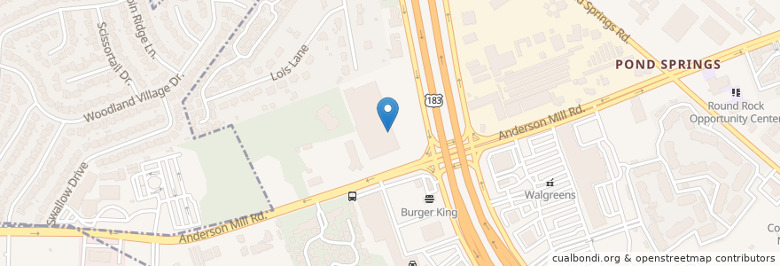 Mapa de ubicacion de Kobe Japanese Steakhouse en Estados Unidos De América, Texas, Williamson County, Austin.