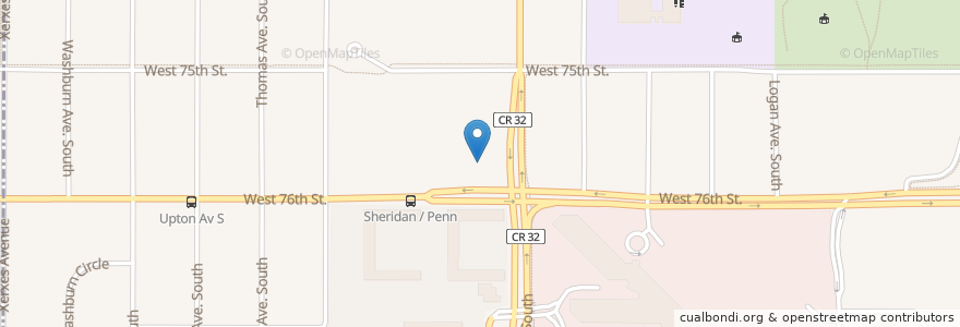 Mapa de ubicacion de St. Richard's Catholic Church en United States, Minnesota, Hennepin County, Richfield.