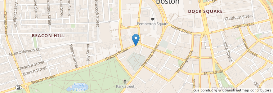 Mapa de ubicacion de Emmet's Irish Pub and Restaurant en Vereinigte Staaten Von Amerika, Massachusetts, Suffolk County, Boston.