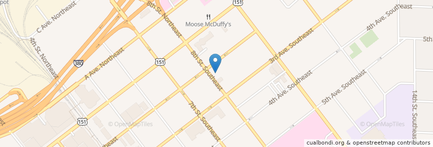 Mapa de ubicacion de Saigon Market en Amerika Syarikat, Iowa, Linn County, Cedar Rapids.