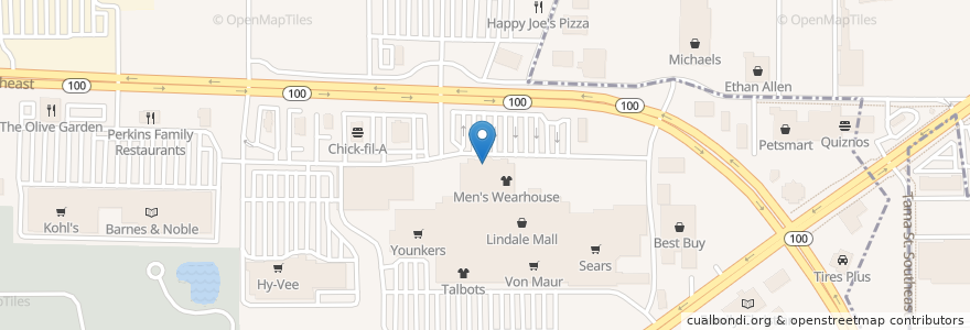 Mapa de ubicacion de Tic Tac Toe Cafe en Verenigde Staten, Iowa, Linn County, Cedar Rapids.