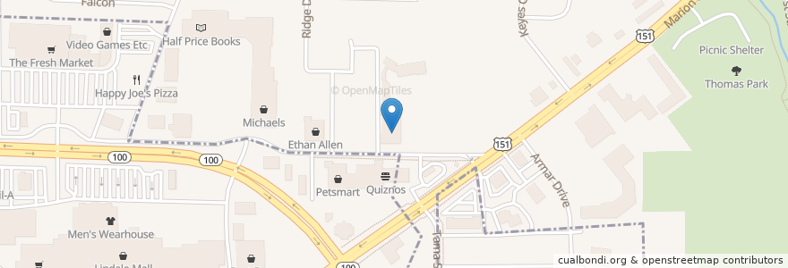 Mapa de ubicacion de Goldzone Cafe en ایالات متحده آمریکا, آیووا, Linn County, Cedar Rapids.
