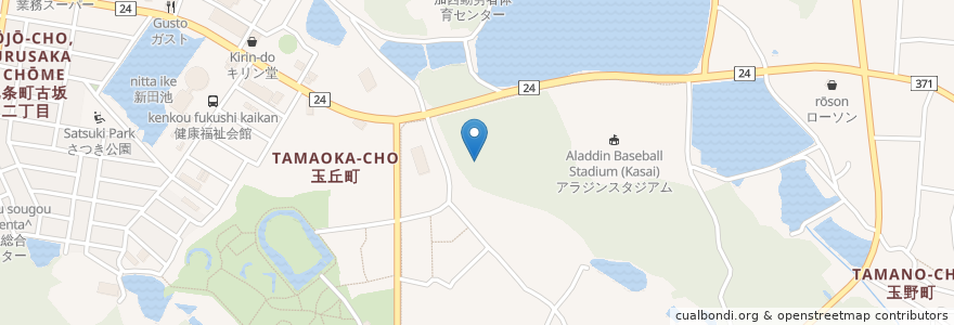 Mapa de ubicacion de 加西市 en Japão, 兵庫県, 加西市.