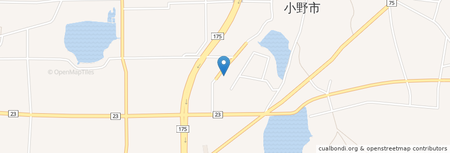 Mapa de ubicacion de 小野市 en 日本, 兵庫県, 小野市.