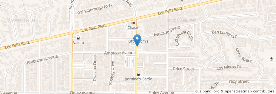 Mapa de ubicacion de Cheech's Pizza en ایالات متحده آمریکا, کالیفرنیا, Los Angeles County, لوس آنجلس.