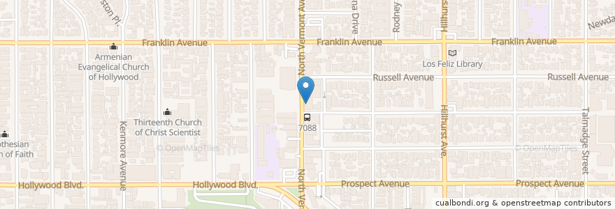 Mapa de ubicacion de Figaro Bistrot en United States, California, Los Angeles County, Los Angeles.