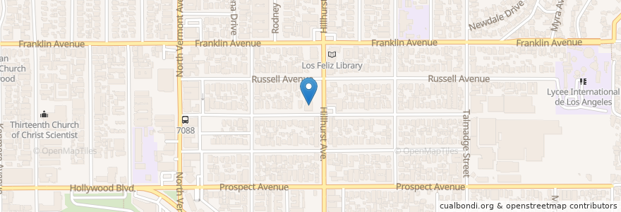 Mapa de ubicacion de Sotheby's Real Estate en 미국, 캘리포니아주, Los Angeles County, 로스앤젤레스.