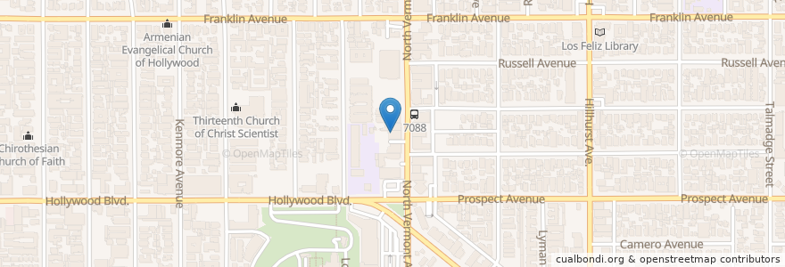 Mapa de ubicacion de Agave en États-Unis D'Amérique, Californie, Los Angeles County, Los Angeles.
