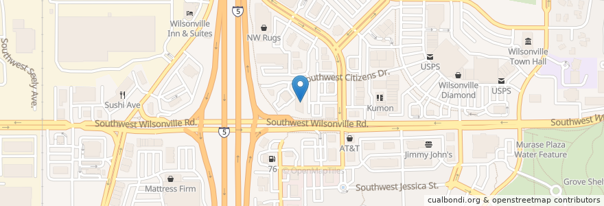 Mapa de ubicacion de Sushi Track en Соединённые Штаты Америки, Орегон, Clackamas County, Wilsonville.