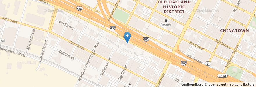 Mapa de ubicacion de Autobahn Cafe en Stati Uniti D'America, California, Contea Di Alameda, Oakland.