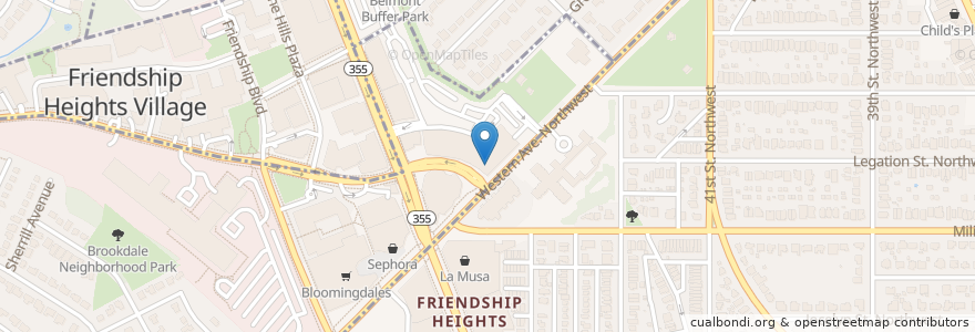 Mapa de ubicacion de The Kindred Cup Cafe & Bakery en アメリカ合衆国, メリーランド州, Montgomery County.