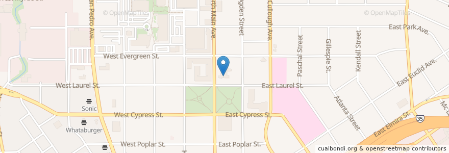 Mapa de ubicacion de Pegasus Nightclub en 美利坚合众国/美利堅合眾國, 得克萨斯州 / 德克薩斯州 / 德薩斯州, Bexar County, San Antonio.