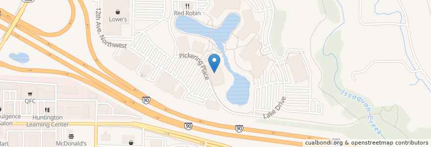 Mapa de ubicacion de Cinebarre Issaquah 9 en 미국, 워싱턴, King County, Issaquah.