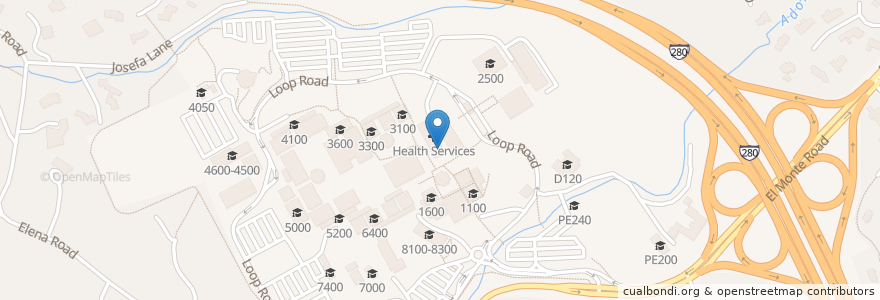 Mapa de ubicacion de Police Station en Stati Uniti D'America, California, Santa Clara County, Los Altos Hills.
