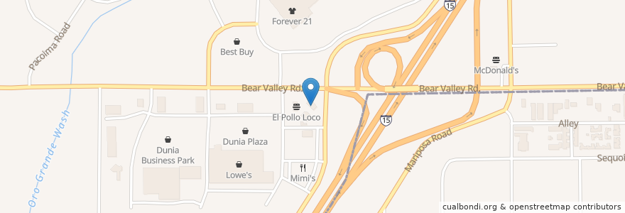Mapa de ubicacion de Valero en Amerika Syarikat, California, San Bernardino County, Victorville.