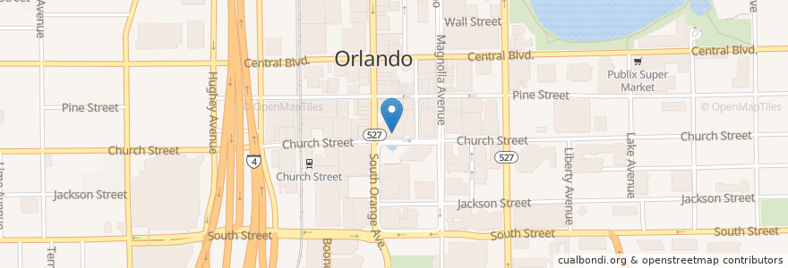 Mapa de ubicacion de Chase en Amerika Syarikat, Florida, Orange County, Orlando.