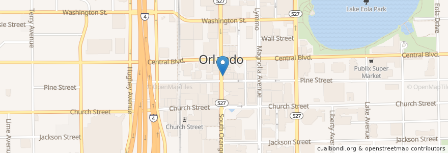 Mapa de ubicacion de Roho Art Café en 미국, 플로리다주, Orange County, 올랜도.