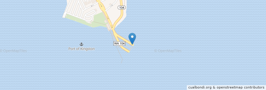 Mapa de ubicacion de Kingston Ferry Terminal en Vereinigte Staaten Von Amerika, Washington, Kitsap County.