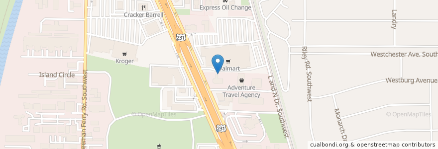 Mapa de ubicacion de ATM en ایالات متحده آمریکا, آلاباما, Huntsville, Madison County.