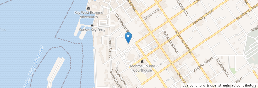 Mapa de ubicacion de TiB Bank en Vereinigte Staaten Von Amerika, Florida, Monroe County.