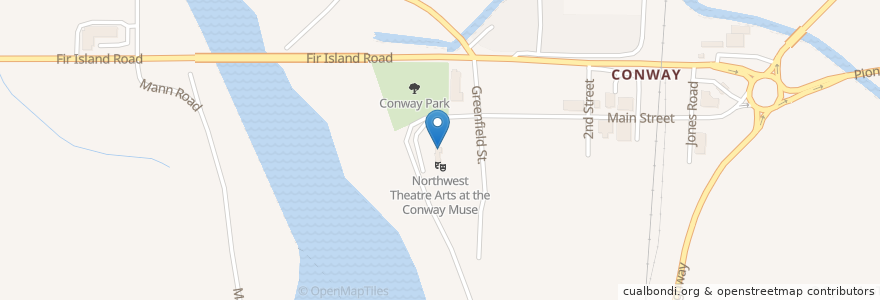 Mapa de ubicacion de The Conway Muse en アメリカ合衆国, ワシントン州, Skagit County.