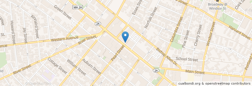 Mapa de ubicacion de Central Kitchen en 美利坚合众国/美利堅合眾國, 马萨诸塞州 / 麻薩諸塞州 / 麻省, Middlesex County, Cambridge.
