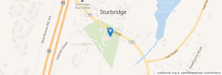 Mapa de ubicacion de Publick House Dining Room en États-Unis D'Amérique, Massachusetts, Worcester County, Sturbridge.
