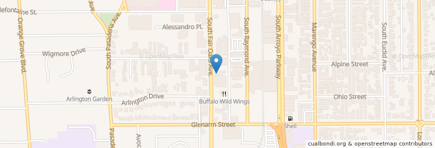 Mapa de ubicacion de El Cholo Spanish Cafe en United States, California, Los Angeles County, Pasadena.