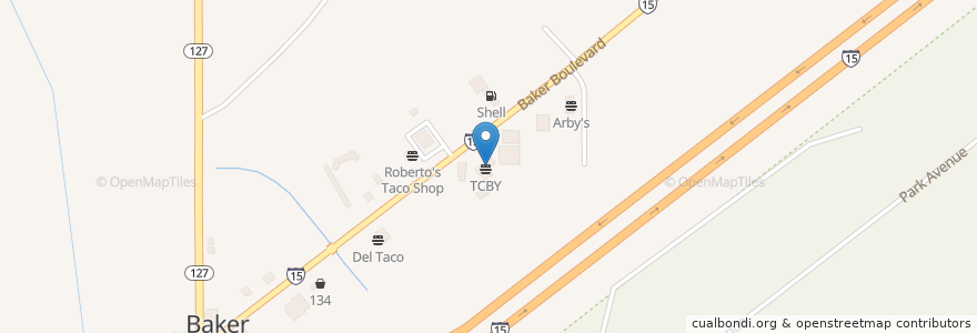 Mapa de ubicacion de Subway en United States, California, San Bernardino County.