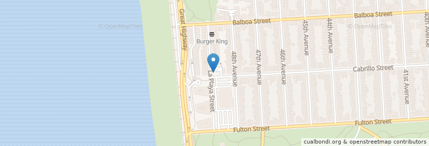 Mapa de ubicacion de Cabrillo Street & La Playa Street en États-Unis D'Amérique, Californie, San Francisco, San Francisco.