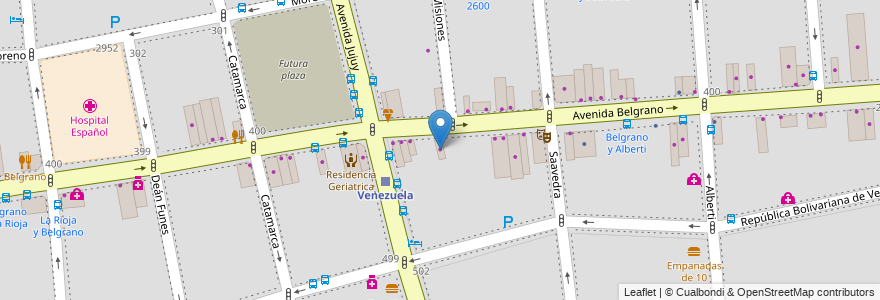 Mapa de ubicacion de Pinturerías Rex, Balvanera en Argentinien, Ciudad Autónoma De Buenos Aires, Comuna 3, Buenos Aires.