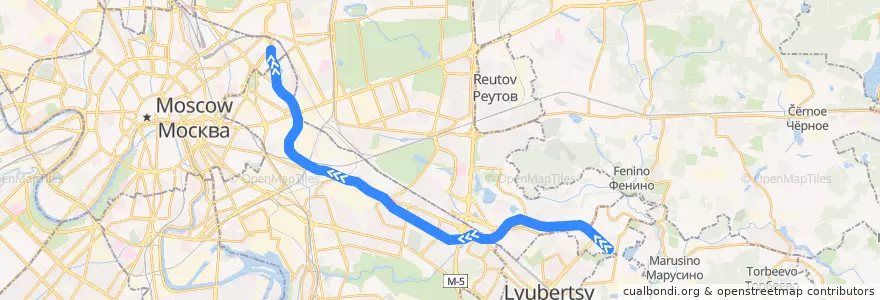Mapa del recorrido Некрасовская линия: Некрасовка → Нижегородская de la línea  en Moskau.