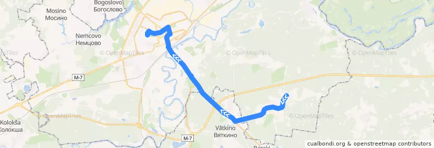 Mapa del recorrido Автобус №55с: Злобино => ДТЮ de la línea  en городской округ Владимир.