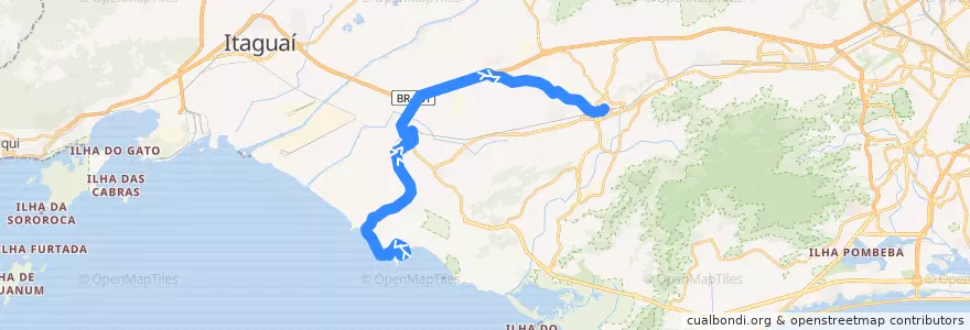 Mapa del recorrido Ônibus 898 - Sepetiba → Campo Grande de la línea  en 里约热内卢.