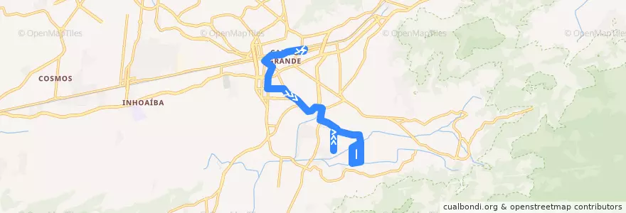 Mapa del recorrido Ônibus 837 - Campo Grande → Conjunto da Marinha de la línea  en 里约热内卢.