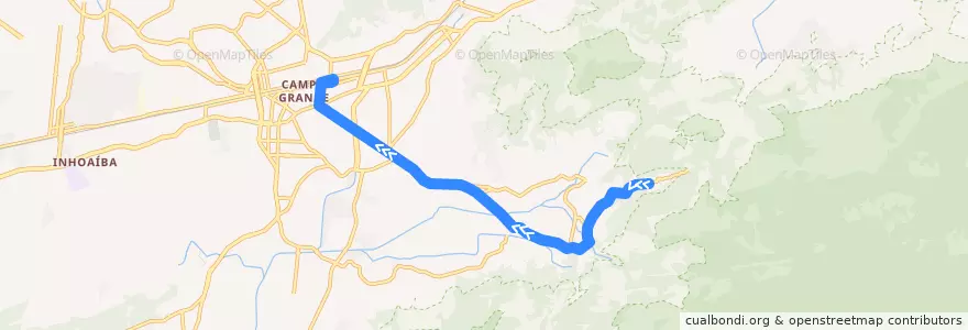Mapa del recorrido Ônibus 846 - Rio da Prata → Campo Grande de la línea  en Рио-де-Жанейро.