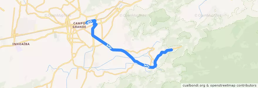 Mapa del recorrido Ônibus 846 - Campo Grande → Rio da Prata de la línea  en Rio de Janeiro.