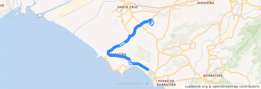 Mapa del recorrido Ônibus 871 - Cesarão → Sepetiba de la línea  en Rio de Janeiro.