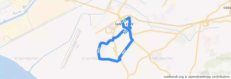 Mapa del recorrido Ônibus 892 - Santa Cruz → Vitor Dumas (via Shopping) de la línea  en 리우데자네이루.